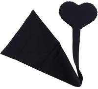 C Style Invisible No Panty Line Heart Shaped Strapless C-String Thong Women Underwear (Medium, Black)
