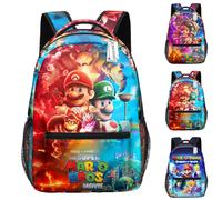 (C) Super Mario Kids Backpack Student Rucksack Children School Shoulder Bags Travel Bookbag