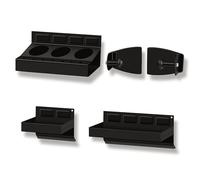 C&T 4-Piece Magnetic Toolbox Shelf, Tray and Holder Set, Magnetic Toolbox Tray Set, Tool Box for Cabinet Side Shelf Storage Van Workshop, Tool Organization and Storage