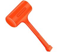 C&T 5LB Dead Blow Hammer, One-Piece Molded Body, Steel Ball Shot Filled Head, Ergonomic Checkered Grip, Spark and Rebound Resistant, Orange, Ideal for Auto, Carpentry & Tile Work