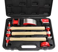 C&T 7-Piece Auto Body Repair Kit with Carbon Steel Hammer Heads and Dollies, Hickory Handles