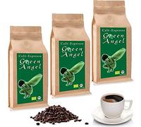 C&T Bio Green Angel Espresso Deluxe 3 x 1000g Whole Coffee Bean Bags - The Fruit - Eco-Friendly Coffee From The Popular Espresso Angel Series