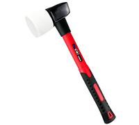 C&T White Rubber Flooring Mallet with Replaceable Head,Non-Marring Head, Fiberglass Handle, 1 Replacement Head