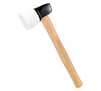 C&T White Rubber Flooring Mallet with Replaceable Head,Non-Marring Head, Wood Handle, 1 Replacement head