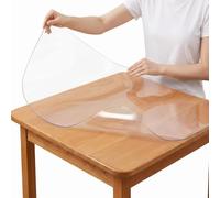 C Table Cover Protector 19x44 Inch, 2.5mm Thick PVC Plastic Mat, Desk & Dining Room Protector, Durable Table Cover for Kitchen, Writing Desk & Dresser