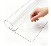 C Table Cover Protector 38x42 Inch - 1.0mm Thick Waterproof PVC Table Mat, Easy to Clean Dining Table Protector for Dresser, Coffee Table & Kitchen Top