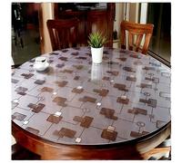 C Table Cover Protector 49cm Round s & Marble Fur Mat 1.5mm Thick PVC Desk Pad for Dining Room Sofa Bedside and End Tables - & Easy to Clean