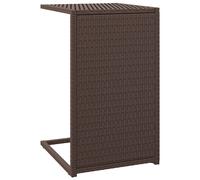 C Table End Table Side Sofa C Shaped Table for Living Room Poly Rattan vidaXL