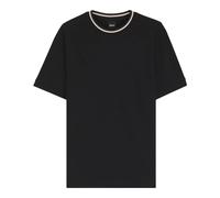 BOSS Cotton-piqué T-shirt with striped collar - Style C-Taut 40, 50559847 Black L