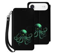 C-thulhu Cell Phone Flip Leather Case Classic Protection Compatible with iPhone 17/17 Air/17 Pro/17 Pro Max