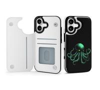 C-thulhu Phone Case Compatible with iPhone 17/17 Air/17 Pro/17 Pro Max Flip Protective Cover with Card Holder