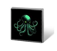 C-thulhu Square Badge Pin Metal Memorial Brooch Button Lapel Pins for Backpack Wedding