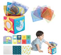 (C) Tissue Paper Box Toy | Crinkle Paper Sensory Silk Scarves Toys | Early Development Toy, Educational Tool, Preschool Activities for Kids Ages 0-2