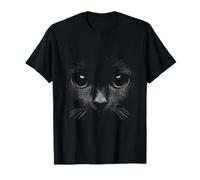 C@tLav Unisex Adults Cat Graphic Animal Print T-Shirt, Black, Small, Long Sleeve