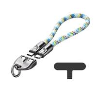 C to C 240W Charging Cable with Wearable Bracelet Design, Crossbody Type-C Cord, Phone Lanyard Built in Cable for Most Phones (Blue,0.3m)