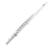 C Tune White Copper Body Entry Flute Beginner Instrument Children's Beginner Exam Performance(MFL-201C 16 holes)