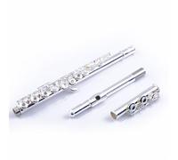 C Tune White Copper Body Entry Flute Beginner Instrument Children's Beginner Exam Performance(MFL-36C 16 holes)