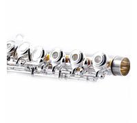 C Tune White Copper Body Entry Flute Beginner Instrument Children's Beginner Exam Performance(MFL-38K 17 holes)
