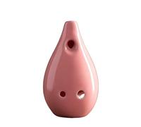 C-tuned Pottery Xun Beginners Self Study Entry 10 Hole Professional Playing Ten-hole Ancient Xun Ethnic Musical Instrument (Color : Pink)