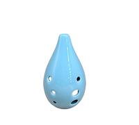 C-tuned Pottery Xun Beginners Self Study Entry 10 Hole Professional Playing Ten-hole Ancient Xun Ethnic Musical Instrument (Color : Blue)