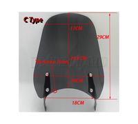 (C Type Gray) Windshield For Royal Enfield Thunderbird 500 500X 350 350X Interceptor