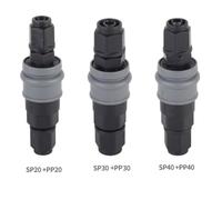 C-Type Self-Locking Pneumatic Quick Connector for Air Compressor, Durable Plastic Steel Coupler with 304 Stainless Steel Spring and B(SP40+PP40)