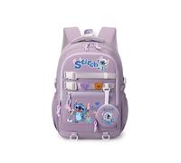 (C) UK Stitch Backpack Students Boys Girls Back To School Bags Teens Daily Backpack
