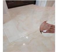 C Vinyl Plastic Floor Mat - 2mm Office Chair Mat Non-Slip PVC Floor Protector for Hard Floors Transparent Design Available in 100-280cm Lengths 90x100cm (35.4x39in)