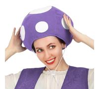 C-ZOFEK Multicolor Mushroom Toad Hat Spotted Cap Game Cosplay Costume for Halloween Christmas, Purple, standard