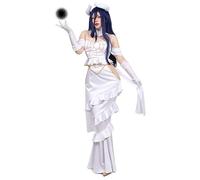 C-ZOFEK Women Anime Cosplay Dress Off the Shoulder Costume Outfit Full Set Goddess Prom White Fishtail Dress, White, S