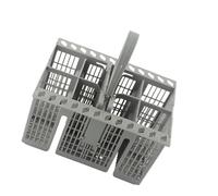 C00257140 Dishwasher Cutlery Basket Replacement Part Compatible for Bauknecht for Indesit for Hotpoint Models with Detachable Round Handle Gray