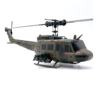 C032 UH-1 Huey RC Helicopter with One-Key Takoff/Landing, 1/48 Scale 6CH 6-Axis Gyro Stabilized One-Key Inverted Flight RC Helicopter with Auto Hover & Optical Flow Positioning for Enthusiasts