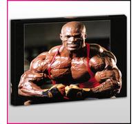 C097 Ronnie Coleman Flex Framed Ready To Hang Canvas Print, Celebrity Icons, Pop Street Wall Art, Picture