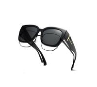 (C1) Polarised Fit Over Sunglasses for Women, Over Glasses Sunglasses Mens Oversized Wrap Around Sunglasses with UV400 Protection for Driving