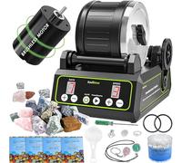 C1 Pro Brushless Rock Tumbler Kit - Professional Large 2.5LB Capacity, Up to 3X More Durable, Ultra Long Working Life Rotary Polisher with Full Accessories & Memory Function, Ideal for Adults