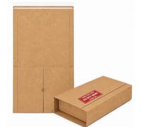 C1 Size Book Postal Wraps for A5-Size Books, 217x155x(0-60) mm, STRBOXONG Recyclable Cardboard Mailers, Peel & Seal Postal Boxes for Posting Books, Catalogues and DVDs (Pack of 20)