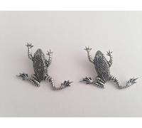 C11 Leaping Frog Fine English Pewter Cufflinks Handmade In Sheffield