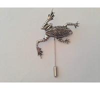 C11 Leaping Frog fine english pewter Motif on a tie stick pin hat scarf collar coat