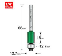 C116AX1/4TC 1/4 Shank Self Guided Trimmer 12.7mm Diameter Router Bit