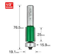 C117AX1/2TC - 1/2 Shank Guided trimmer 19.1mm diameter of Trend