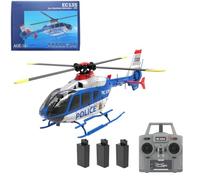 C123 RC Helicopter, 1:36 6CH EC135 Remote Control Helicopter for Adults, 2.4GHz RC Aircraft with 6-Axis Gyro, Inverted Flight, Altitude Hold, One Key Take Off/Landing (Blue(3 Batteries)(Blue(3 Batteri