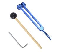C128 hz Body Tuning Forks for Healing, Healing Frequency Sound Machine with Bag and Hammer, Weighted Chakra Medical Tuning Fork for Meditation Energy Sleep Yoga, Aluminum Alloy(Blue)