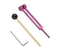 C128 hz Body Tuning Forks for Healing, Healing Frequency Sound Machine with Bag and Hammer, Weighted Chakra Medical Tuning Fork for Meditation Energy Sleep Yoga, Aluminum Alloy(Purple)