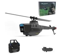 C128 Scout Drone with 1080P Camera & 6-Axis Gyro, 2.4G 4CH Single-Rotor Brushless RC Military Helicopter with Altitude Hold & Optical Flow - RTF