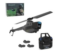 C128 Scout Drone with 1080P Camera - Military Grade Remote Control Helicopter for Aerial Reconnaissance, 2.4G 4CH, 6-Axis Gyro, Ideal for Adults and Beginners (Includes 3 Batteries)(3 Batteries)
