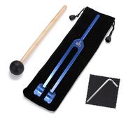 C128 Tuning Fork Tone Therapy 128 hz Healing Instrument Sound Bath Weighted Aluminum Chakra Healing Tuning Fork Medical Diapasones Terapeuticos Meditation Tools blue
