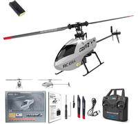 C129 V2 RC Helicopter with 6-Axis Gyro, 2.4G 4CH Flybarless 3D Flips RC Helicopter with Altitude Hold, Optical Flow & One-Key Take-Off/Landing for Adults Beginners- RTF