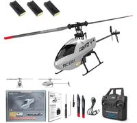 C129 V2 RC Helicopter with 6-Axis Gyro, 2.4G 4CH Flybarless 3D Flips RC Helicopter with Altitude Hold, Optical Flow & One-Key Take-Off/Landing for Adults Beginners- RTF