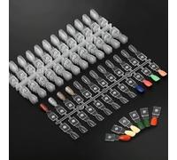 C12rtive 120PCS Magnetic Nail Color Display Tips,Premium Acrylic False Nail Tips for Gel & Regular Polish, Durable, Easy to Color,Perfect for Nail Practice & Professional Use