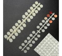 C12rtive Pack of 120 Nail Polish Display Tips, Round High-Quality Artificial Nail Polish Tips Made of Acrylic for Gel, and Normal Nail Polish Bottles, Durable, Easy to Colour (Natural)